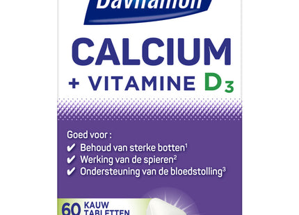 Davitamon Calcium + vitamine D kauwtabletten mint