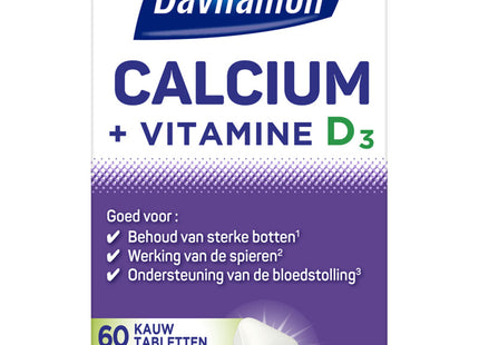 Davitamon Calcium + vitamine D kauwtabletten mint