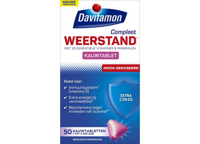 Davitamon Compleet weerstand forte kauwvitamines