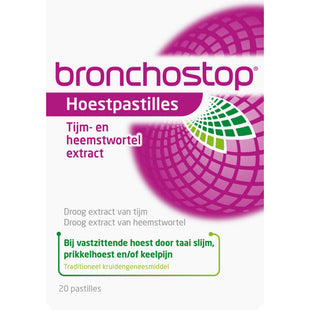 Bronchostop Hoestpastilles tijm- en heemstwortel
