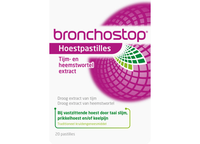 Bronchostop Hoestpastilles tijm- en heemstwortel