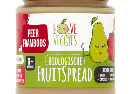 Love my veggies Fruit spread pear &amp; raspberry 6+ organic