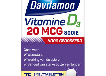 Davitamon Vitamine D3 forte smelt tabletten