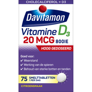 Davitamon Vitamine D3 forte smelt tabletten