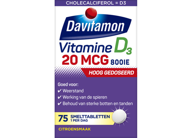 Davitamon Vitamine D3 forte smelt tabletten