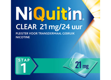 Niquitin Clear pleisters stoppen met roken 21mg