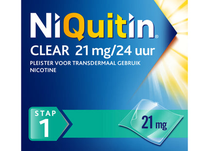 Niquitin Clear pleisters 21 mg stoppen met roken