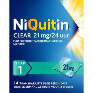 Niquitin Clear pleisters 21 mg stoppen met roken