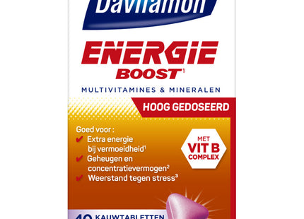 Davitamon Energie boost forte kauwvitamines