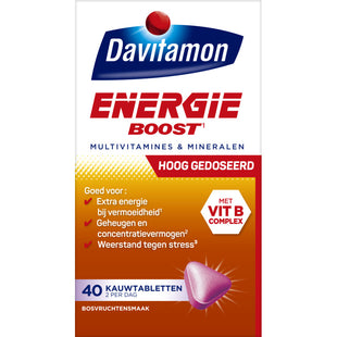 Davitamon Energie boost forte kauwvitamines