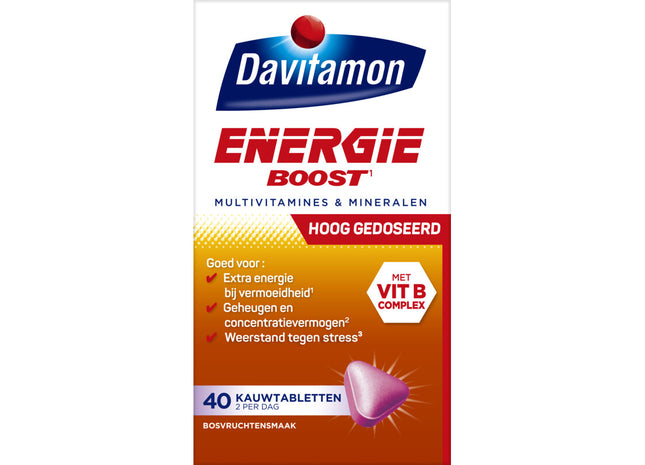 Davitamon Energy boost forte kaubare Vitamine