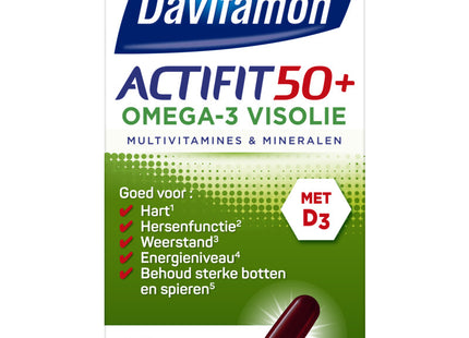 Davitamon Actifit 50+ omega-3 fish oil capsules