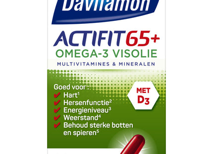 Davitamon Actifit 65+ omega-3 visolie capsules