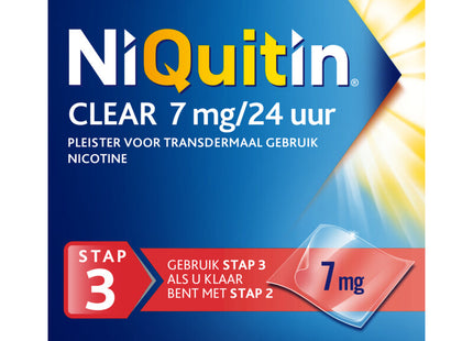 Niquitin Clear pleisters 7 mg stoppen met roken