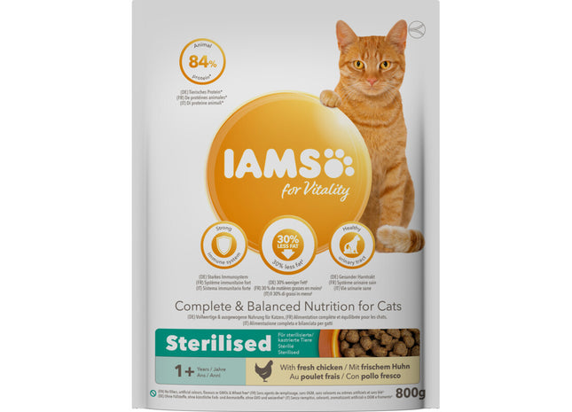 IAMS Für Vitalität 1+ sterilisiertes frisches Huhn