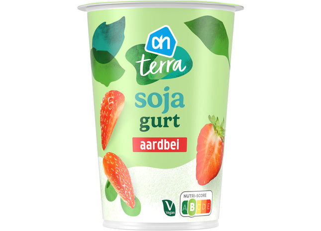Terra Plantaardige soja gurt aardbei