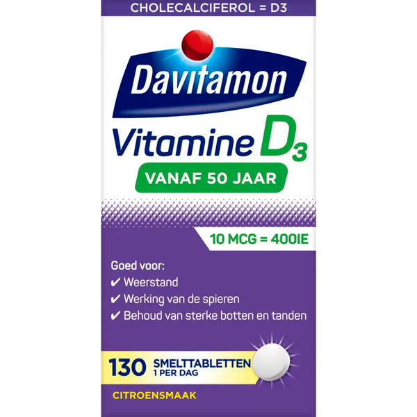 Davitamon Vitamine d 50+ citroensmaak