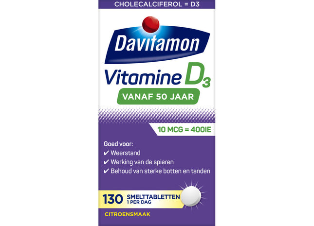 Davitamon Vitamine d 50+ citroensmaak