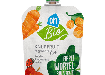 Biologisch Knijpfruit appel wortel spinazie 6+