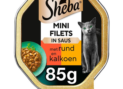 Sheba Mini fillets in beef &amp; turkey sauce