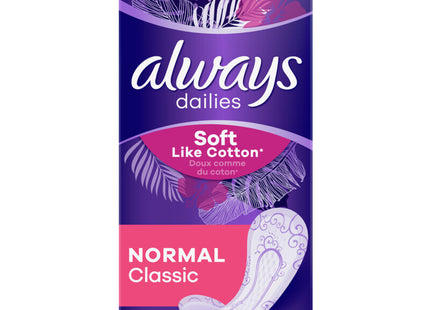 Always Dailies soft like cotton panty liners