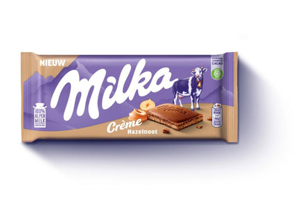 Milka Chocoladereep créme hazelnoot  Dutchshopper