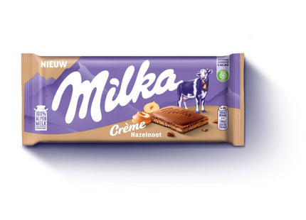 Milka Chocoladereep créme hazelnoot