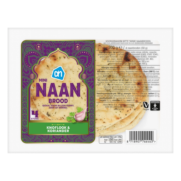 Mini-Naanbrot Knoblauch Koriander