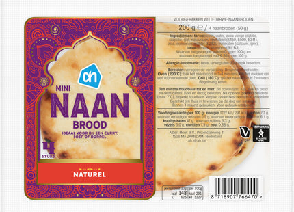 Mini naan bread natural