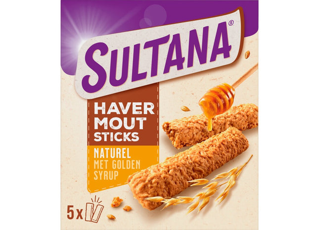 Sultana Havermoutsticks naturel met golden syrup