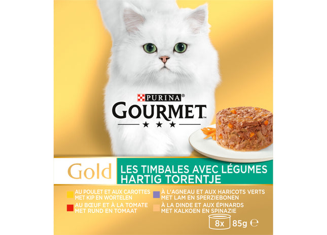 Gourmet Gold herzhafter Turm mit Huhn, Rind und Lamm