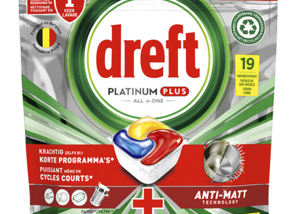Dreft Platinum plus vaatwascapsules citroen