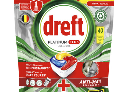 Dreft Platinum plus lemon dishwasher capsules