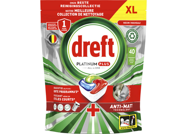 Dreft Platinum plus vaatwastabletten regular