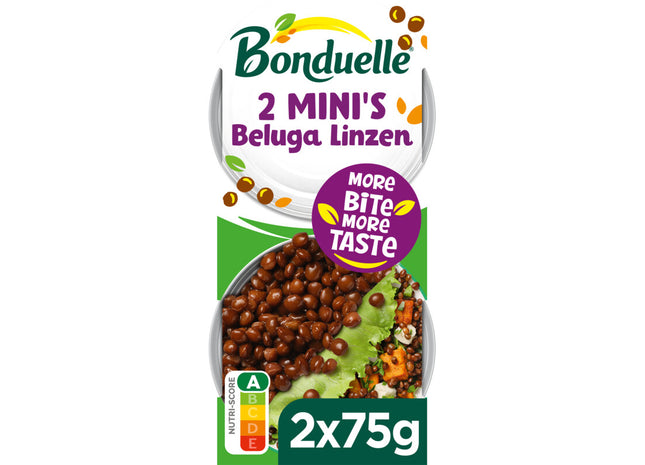 Bonduelle Beluga linzen 2 mini's