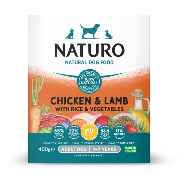 Naturo Kip lam en rijst voor de hond