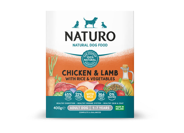 Naturo Kip lam en rijst voor de hond