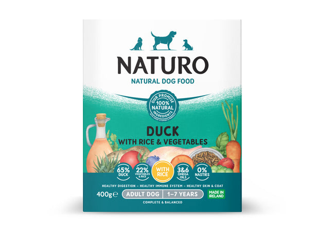 Naturo Eend en rijst voor de hond