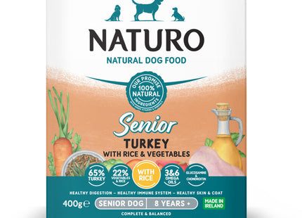 Naturo Kalkoen en rijst voor de senior hond