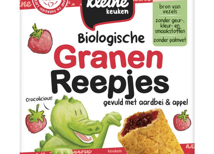 De Kleine Keuken Biologische granenreepjes aardbei 18m+