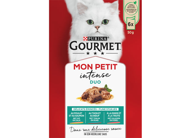 Gourmet-Mon-Petit-Intensiv-Duo in Fleisch- und Fischsauce