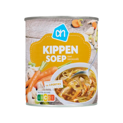 Chicken soup in a can