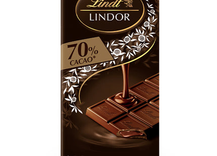Lindt Lindor bar 70% dark chocolate