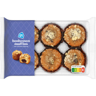 Bosbessen muffins crumble topping