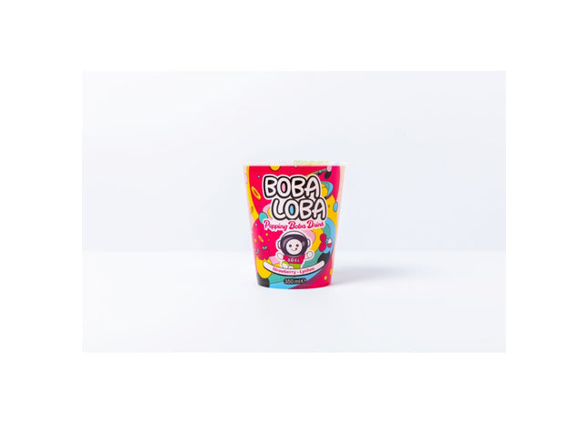 Boba Loba Popping boba drink strawberry lychee  Dutchshopper