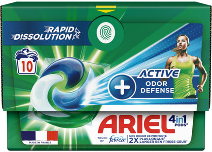 Ariel 4-in-1 pods+ active detergent capsules