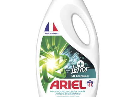 Ariel Liquid+ touch or lenor detergent