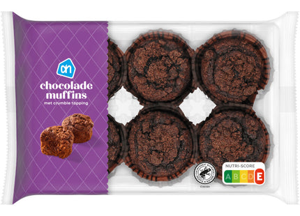 Chocolade muffins met crumble topping
