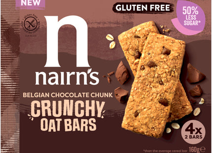 Nairn's Belgian chocolate chunk crunchy oat bars