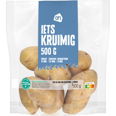 Aardappel iets kruimig - met schil